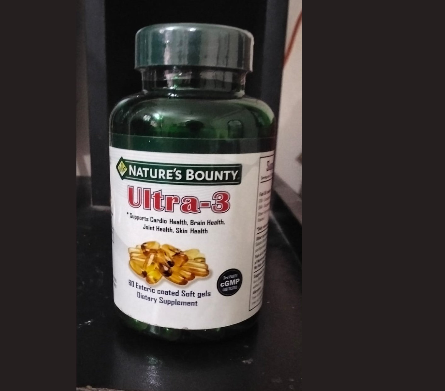 Nature's Bounty Ultra-3 Omega Fish Oil Dietary Supplement (60 Enteric Coated Softgels)